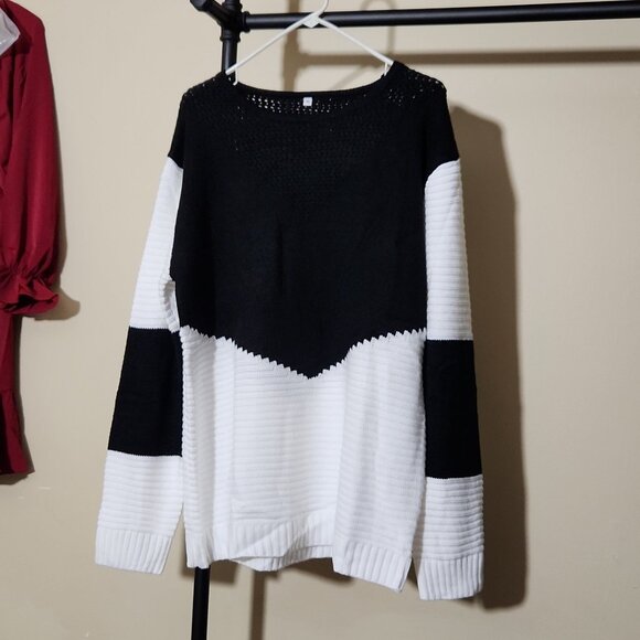 NWT Shermie Women's Cute Heart Pattern‎ Casual Knitted Sweater - Picture 1 of 11